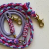 Paracord set vodítko+obojok Rainbow