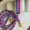 Paracord set vodítko+obojok Rainbow