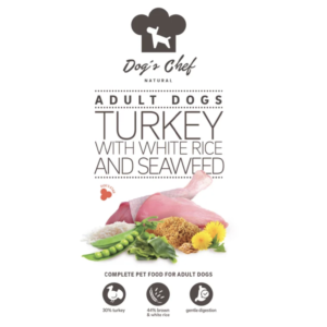 Snímka obrazovky 2026-10-08 o 10.43.29 Dog’s Chef TURKEY WITH WHITE RICE AND SEAWEED